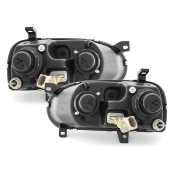 Φανάρια εμπρός Vw Golf ΙΙΙ angel eyes - chrome , με λάμπες (Η1) - σετ 2τμχ.