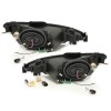 Φανάρια εμπρός Peugeot 206 , μαύρα , με λάμπες (Η1) led - σετ 2τμχ.