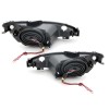 Φανάρια εμπρός Peugeot 206 angel eyes, μαύρα , με λάμπες (Η1) - σετ 2τμχ.