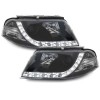 Φανάρια εμπρός Vw Passat B5.5 (2001-2005) led - μαύρα , με λάμπες (Η1) - σετ 2τμχ.