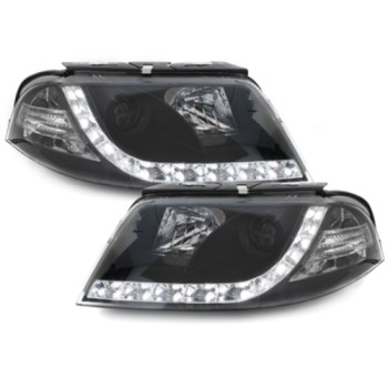 Φανάρια εμπρός Vw Passat B5.5 (2001-2005) led - μαύρα , με λάμπες (Η1) - σετ 2τμχ. Φανάρια εμπρός Vw Passat B5.5 (2001-2005) led - μαύρα , με λάμπες (Η1) - σετ 2τμχ.