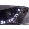 Φανάρια εμπρός Skoda Octavia (2004-2009) led , μαύρα , με λάμπες (Η1) - σετ 2τμχ.