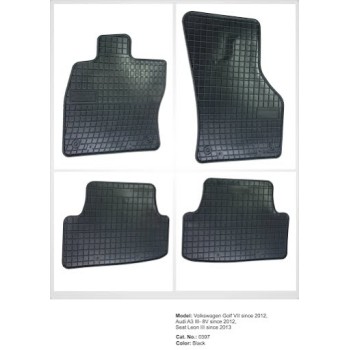 Λαστιχένια πατάκια AUDI A3 8V Hatchback (2013-2020) / Seat Leon 5F1 (2012-2021) / Vw Golf VII (2012-2021) / Golf VIII (2019+) hatchback - 4τμχ.