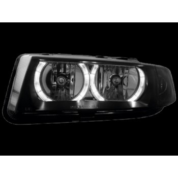 Φανάρια εμπρός Seat Leon /Toledo (1999-2004) angel eyes - μαύρα , χωρίς λάμπες (Η7) - σετ 2τμχ. Φανάρια εμπρός Seat Leon /Toledo (1999-2004) angel eyes - μαύρα , χωρίς λάμπες (Η7) - σετ 2τμχ.