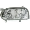 Φανάρια εμπρός Vw Golf 3 R32 design angel eyes - chrome , χωρίς λάμπες (Η 7 ) - σετ 2τμχ.