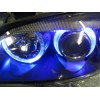 Φανάρια εμπρός Audi A3 (1996-2000) angel eyes -μαύρα , χωρίς λάμπες (Η7) - σετ 2τμχ.