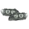 Φανάρια εμπρός BMW E46 coupe και cabrio (2003-2006) angel eyes - μαύρα , χωρίς λάμπες (Η7) - σετ 2τμχ.