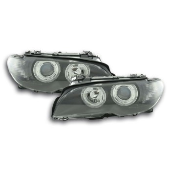 Φανάρια εμπρός BMW E46 coupe και cabrio (2003-2006) angel eyes - μαύρα , χωρίς λάμπες (Η7) - σετ 2τμχ. Φανάρια εμπρός BMW E46 coupe και cabrio (2003-2006) angel eyes - μαύρα , χωρίς λάμπες (Η7) - σετ 2τμχ.