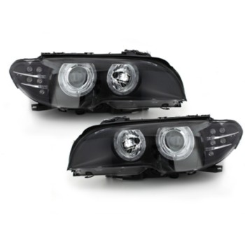 Φανάρια εμπρός BMW E46 coupe με led φλας (2003-2006) angel eyes, χωρίς λάμπες (Η7) - σετ 2τμχ. Φανάρια εμπρός BMW E46 coupe με led φλας (2003-2006) angel eyes, χωρίς λάμπες (Η7) - σετ 2τμχ.