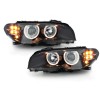 Φανάρια εμπρός BMW E46 coupe με led φλας (2003-2006) angel eyes, χωρίς λάμπες (Η7) - σετ 2τμχ.