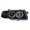 Φανάρια εμπρός Opel Astra F (1991-1999) angel eyes - μαύρα , χωρίς λάμπες (Η 1 ) - σετ 2τμχ.