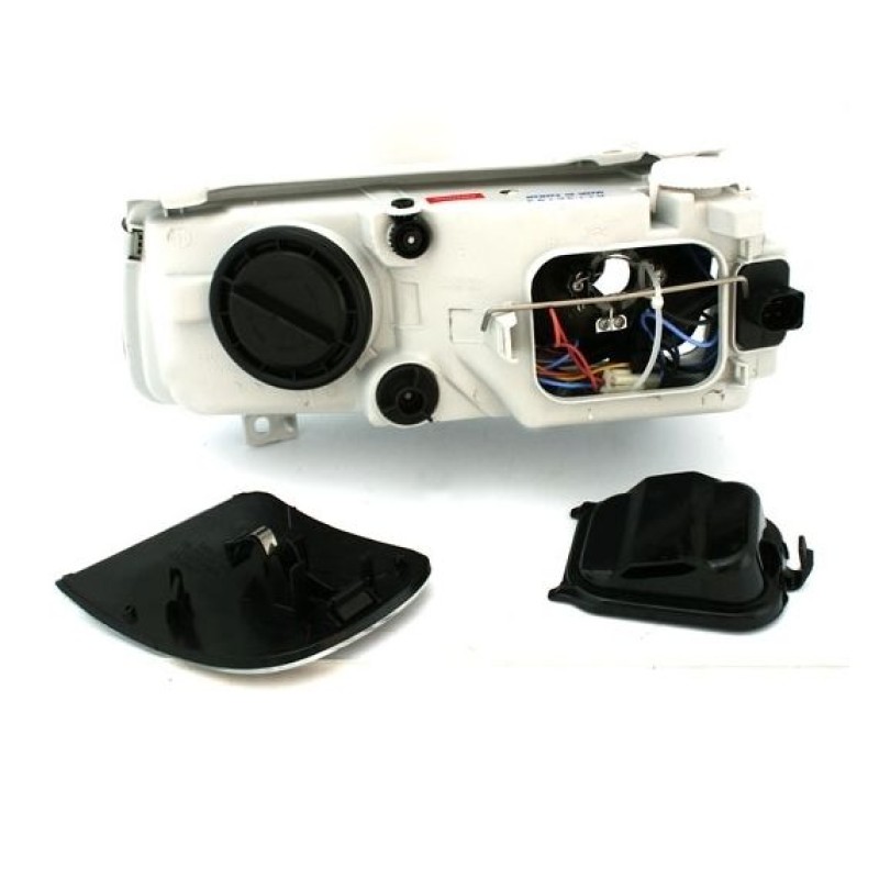 Φανάρια εμπρός Vw Passat Β4 (1993-1996) angel eyes - μαύρα , χωρίς λάμπες (Η7) - σετ 2τμχ.