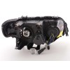 Φανάρια εμπρός BMW X5 E53 (1999-2003) angel eyes - μαύρα , χωρίς λάμπες (Η7) - σετ 2τμχ.