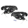 Φανάρια εμπρός BMW X5 (1999-2003) angel eyes - black , με λάμπες (Η1) - σετ 2τμχ.