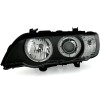 Φανάρια εμπρός BMW X5 E53 (1999-2003) angel eyes - μαύρα , χωρίς λάμπες (Η7) - σετ 2τμχ.