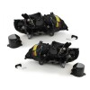 Φανάρια εμπρός BMW X5 (1999-2003) - μαύρα με led φλας , χωρίς λάμπες (Η7) - σετ 2τμχ.