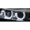 Φανάρια εμπρός BMW X5 (1999-2003) 3D angel eyes - μαύρα , χωρίς λάμπες (Η7) - σετ 2τμχ.