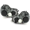 Φανάρια εμπρός Mercedes CLK W208 (1997-2002) , μαύρα , με λάμπες (Η7) - σετ 2τμχ.