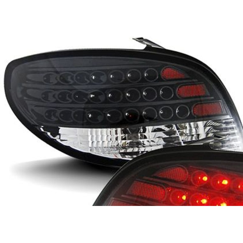 Πίσω φανάρια led Peugeot 206 - black - σετ 2τμχ.