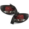 Πίσω φανάρια led Peugeot 206 - black - σετ 2τμχ.