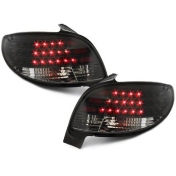 Πίσω φανάρια led Peugeot 206 - black - σετ 2τμχ.