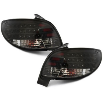 Πίσω φανάρια led Peugeot 206 - black - σετ 2τμχ.