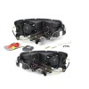 Φανάρια εμπρός Audi A6 με φώτα ημέρας led (2004-2007) - μαύρα , με λάμπες (Η1) - σετ 2τμχ.