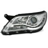 Φανάρια εμπρός Vw Tiguan (2007-2011) led/angel eyes, με λάμπες (Η1) - σετ 2τμχ.
