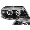 Φανάρια εμπρός Vw Passat B5.5 (2001-2005) angel eyes - black , χωρίς λάμπες (Η7) - σετ 2τμχ.