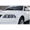 Φανάρια εμπρός Vw Passat B5.5 (2001-2005) angel eyes - black , χωρίς λάμπες (Η7) - σετ 2τμχ.