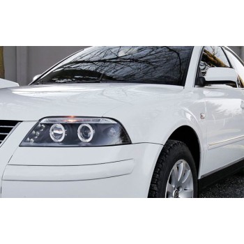Φανάρια εμπρός Vw Passat B5.5 (2001-2005) angel eyes - black , χωρίς λάμπες (Η7) - σετ 2τμχ. Φανάρια εμπρός Vw Passat B5.5 (2001-2005) angel eyes - black , χωρίς λάμπες (Η7) - σετ 2τμχ.