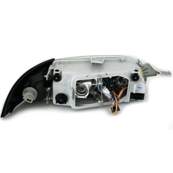 Φανάρια εμπρός Fiat Punto (1993-1999) angel eyes - μαύρα , χωρίς λάμπες (Η7) - σετ 2τμχ.