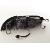 Φανάρια εμπρός Fiat Punto (1993-1999) angel eyes - μαύρα , με λάμπες (Η1) - σετ 2τμχ.