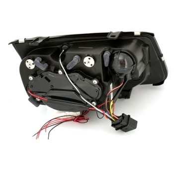 Φανάρια εμπρός Vw Bora angel eyes - μαύρα , με λάμπες (Η1) - σετ 2τμχ. Φανάρια εμπρός Vw Bora angel eyes - μαύρα , με λάμπες (Η1) - σετ 2τμχ.
