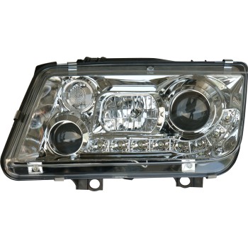 Φανάρια εμπρός Vw Bora - chrome , με λάμπες (Η1) led - σετ 2τμχ. Φανάρια εμπρός Vw Bora - chrome , με λάμπες (Η1) led - σετ 2τμχ.