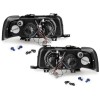 Φανάρια εμπρός Audi 80 B4 (1991-1994) angel eyes - chrome , με λάμπες (Η1) - σετ 2τμχ.