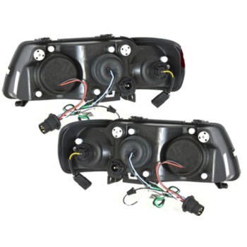 Φανάρια εμπρός Audi A3 (1996-2000) led - chrome , με λάμπες (Η1) - σετ 2τμχ.
