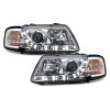 Φανάρια εμπρός Audi A3 (1996-2000) led - chrome , με λάμπες (Η1) - σετ 2τμχ.