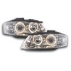 Φανάρια εμπρός Audi A3 (2003-2008) angel eyes - chrome , χωρίς λάμπες (Η7) - σετ 2τμχ.
