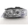 Φανάρια εμπρός Audi A3 (2003-2008) angel eyes - chrome , χωρίς λάμπες (Η7) - σετ 2τμχ.