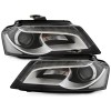Φανάρια εμπρός Audi A3 (2008-2012) - μαύρα , χωρίς λάμπες (Η7) - σετ 2τμχ.