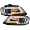 Φανάρια εμπρός Audi A3 (2008-2012) - μαύρα , χωρίς λάμπες (Η7) - σετ 2τμχ.