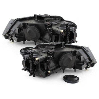 Φανάρια εμπρός Audi A3 (2008-2012) - μαύρα , χωρίς λάμπες (Η7) - σετ 2τμχ.