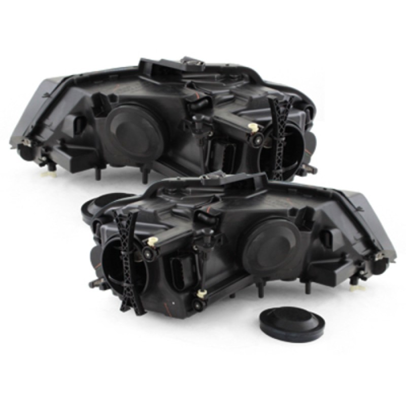 Φανάρια εμπρός Audi A3 (2008-2012) - μαύρα , χωρίς λάμπες (Η7) - σετ 2τμχ.