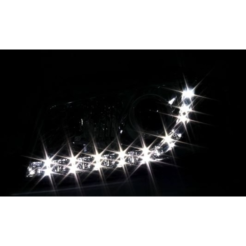 Φανάρια εμπρός Audi A3 (2003-2008) led Dayline - χρωμίου , με λάμπες (Η1) - σετ 2τμχ.