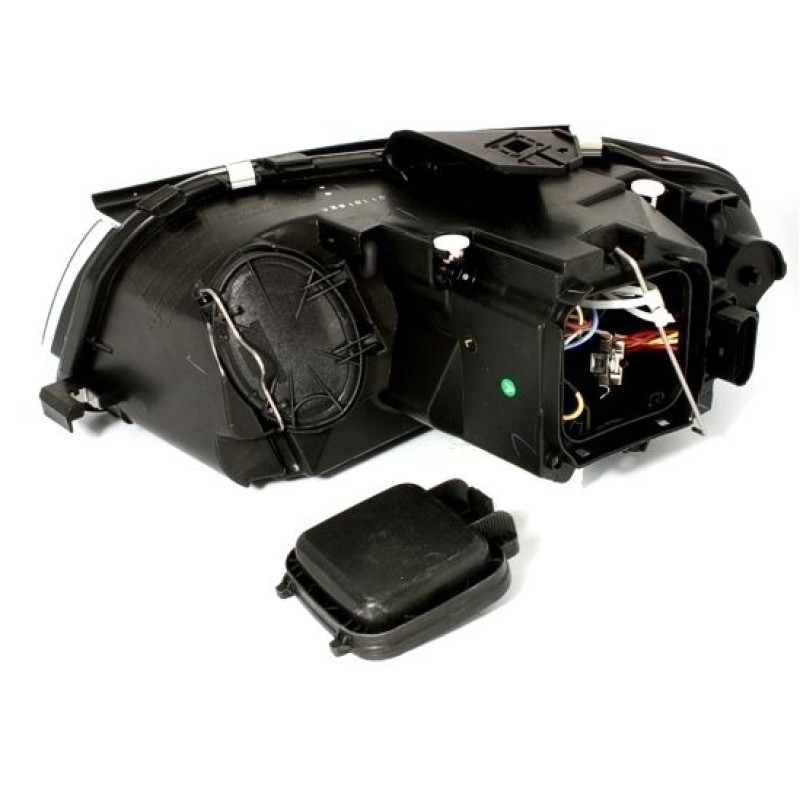 Φανάρια εμπρός Audi A3 (2003-2008) led Dayline - μαύρα , χωρίς λάμπες (Η7) - σετ 2τμχ.