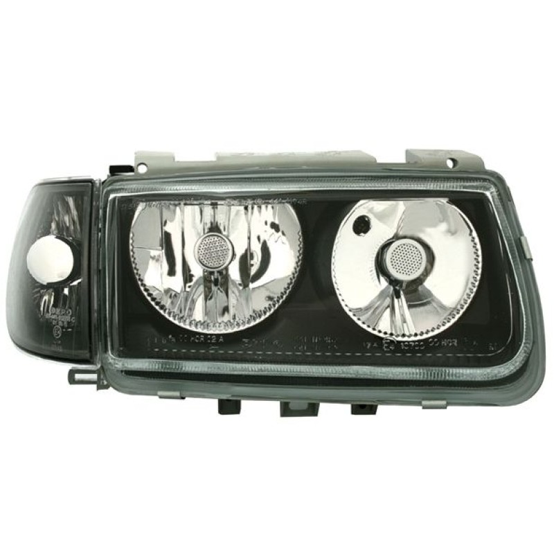 Φανάρια εμπρός Vw Polo 6N (1994-1999) - μαύρα , χωρίς λάμπες (Η7) - σετ 2τμχ.