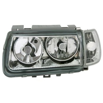 Φανάρια εμπρός Vw Polo 6N (1994-1999) angel eyes - χρωμίου , χωρίς λάμπες (Η7) - σετ 2τμχ.