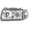 Φανάρια εμπρός Vw Polo 6N (1994-1999) angel eyes - chrome , χωρίς λάμπες (Η7) - σετ 2τμχ.