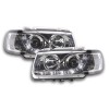 Φανάρια εμπρός Vw Polo 6N (1994-1999) led - chrome , με λάμπες (Η1) - σετ 2τμχ.
